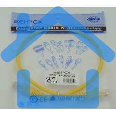 Патч-корд 5E Behpex 0.5m Yellow