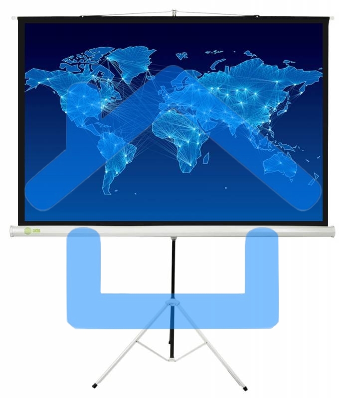 Экран Cactus 150x150см Triscreen CS-PST-150x150 1:1 напольный рулонный белый