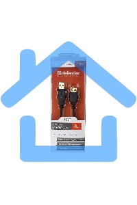 Кабель Defender PRO USB 2.0 кабель удлинительный 1.8м AM/AF, зол.конт, 2фер.фил.