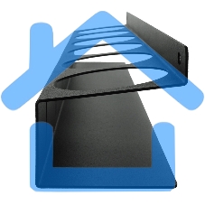 Держатель-органайзер для баллончиков, настенный, с крючками, черный Rexant 38-0653