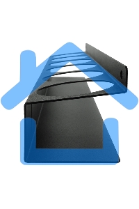 Держатель-органайзер для баллончиков, настенный, с крючками, черный Rexant 38-0653