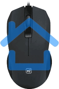 Мышь проводная Defender MM-310 черный, 1000 dpi, USB, кнопки - 3