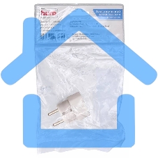 Сетевой разветвитель Buro BU-PS2F-W (2 розетки) белый (пакет ПЭ)