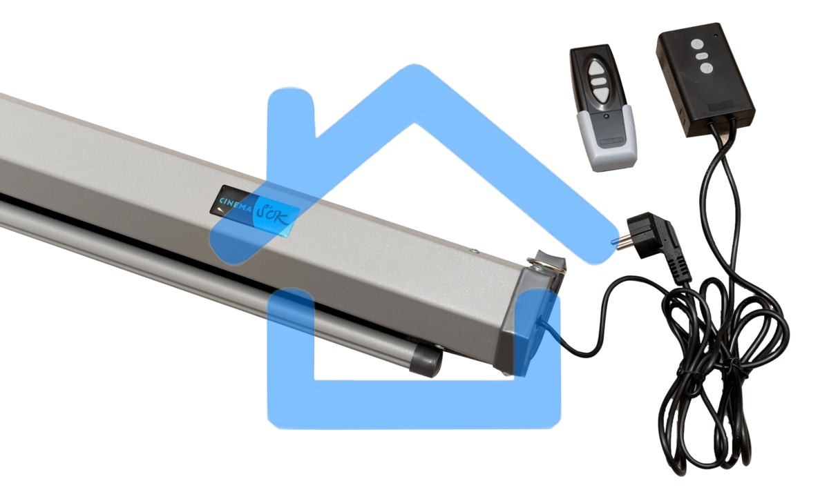 Экран Pro 180x180см Motoscreen 1:1 настенно-потолочный(моторизованный) 100' фибергласс, серый корпус