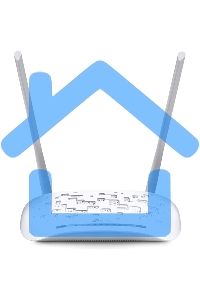 Сетевое оборудование TP-Link SOHO TD-W8961N(RU) 300 Мбит/с, 2T2R, ADSL2/ADSL+, Annex A, 4 порта 100 Мбит/с