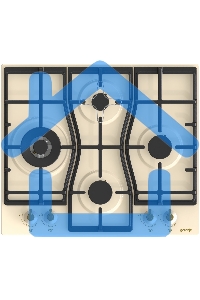 Газовая варочная панель Gorenje GW6D42CLI Слоновая кость