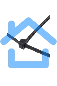 Хомут-стяжкa нейлоновая с тройным замком Rexant 200x4,8 мм, черная, упаковка 100 шт.