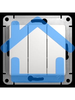 Механизм выключателя 3-кл. СП GLOSSA 10А IP20 10AX бел. SchE GSL000131