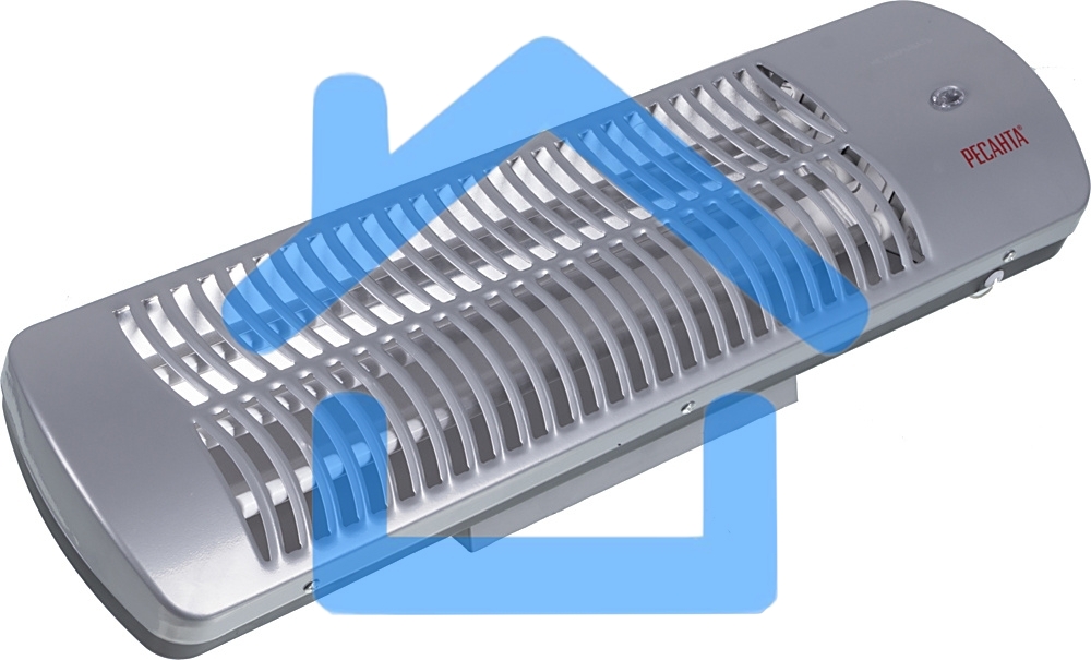 Обогреватель инфракрасный Ресанта ИКО-1500Л, серый, кварцевый, 1500 Вт, 25 м2, термостат