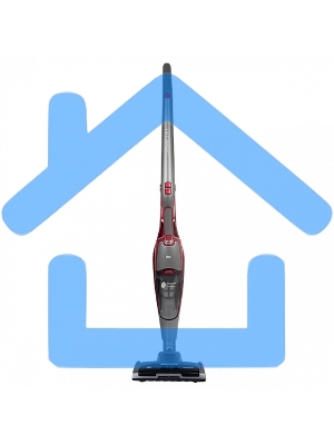 Пылесос вертикальный BQ VCA0401H красный, питание от аккумулятора, 130 Вт, уборка сухая, пылесборник 0.6 л, работа от АКБ max 45 мин