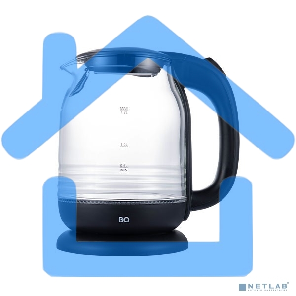 Чайник электрический BQ KT1833G черный/стальной, мощность 2200Вт, максимальный объем 1.7л
