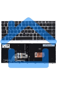 Клавиатура для ноутбука HP Probook 430 G5 440 G5 445 G5 серебристая с трекпоинтом