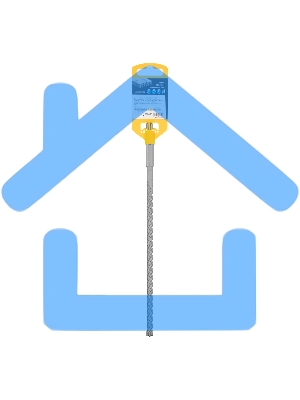 Бур по бетону Denzel цельная крестовая пластина, 8x265 мм, SDS PLUS