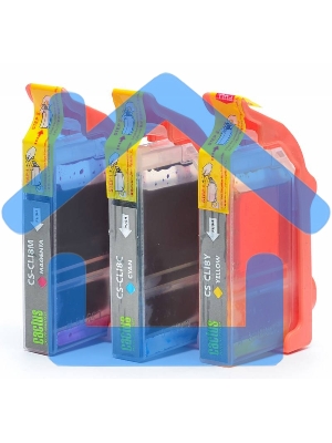 Картридж струйный Cactus СS-CLI8C/M/Y голубой/пурпурный/желтый (36 мл) для Canon MP470/500/530/600/800/810/830/970/MX850/iP4200/4300/520