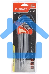 Набор ключей PATRIOT SKТ-9EL, TORX, экстра длинные, T10-T50, CRV, 9 шт