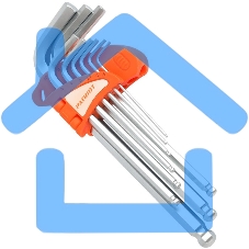 Набор ключей PATRIOT SKH-9L, шестигранные с шаром, длинные, 1,5-10мм, CRV, 9 шт