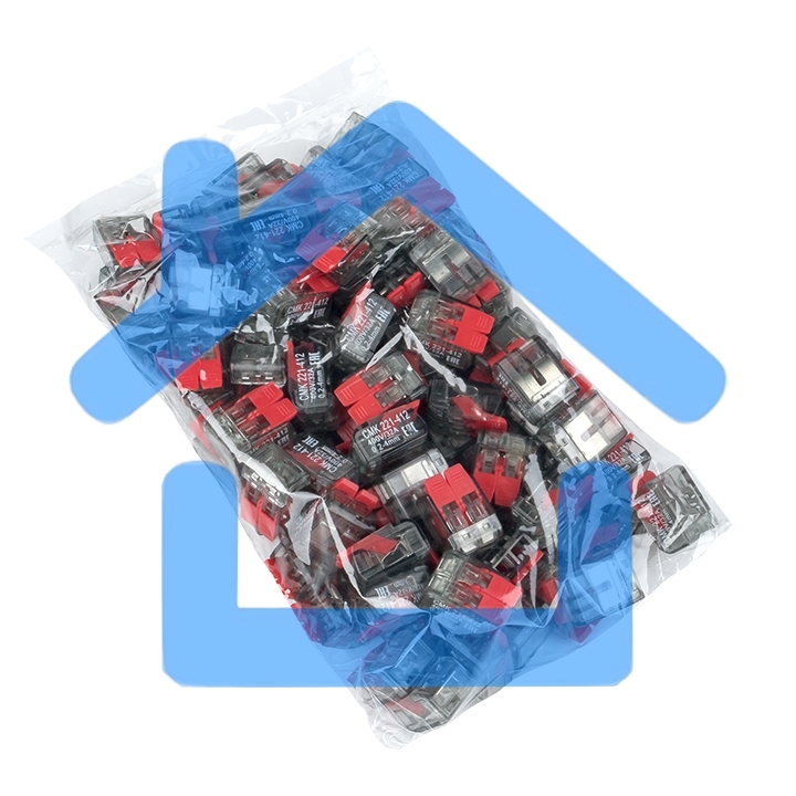 Клемма PROxima СМК 221-412 2 отверстия 0.2-4.0 мм2 (100шт.)