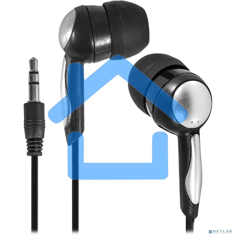 Наушники вкладыши Defender Basic-603 черный 3.5 mm jack 1 1м.