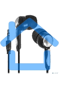 Наушники вкладыши Defender Basic-603 черный 3.5 mm jack 1 1м.