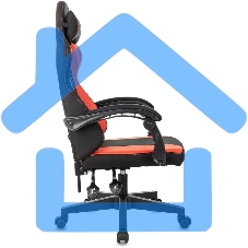 Кресло игровое Zombie Rudger черный/красный