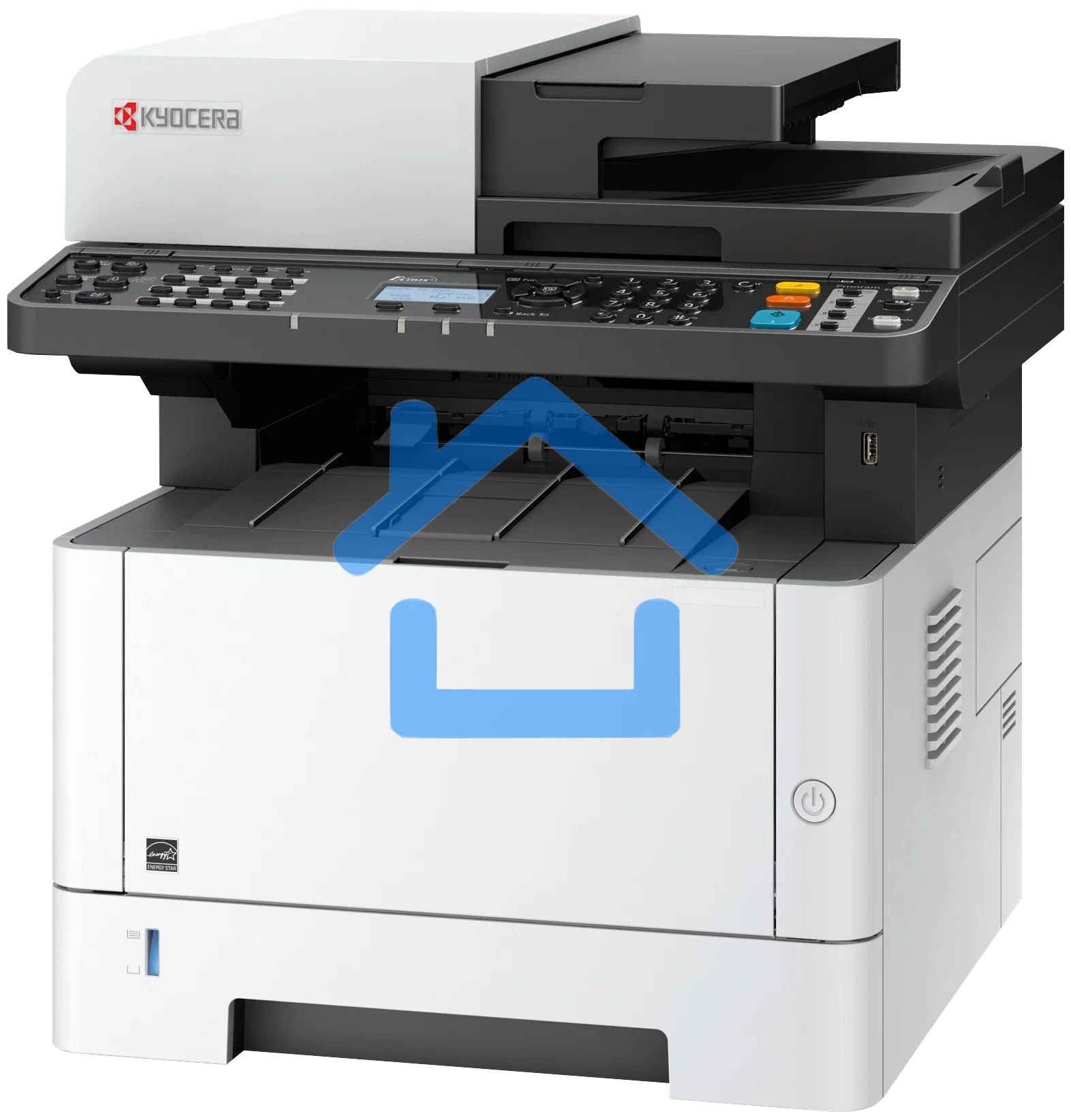МФУ лазерное Kyocera Ecosys M2040dn (Азия) (1102S33AX0), A4, ч/б, печ. до 40 стр/мин., скан. до 40 стр/мин. (ч/б) 23 стр/мин. (цвет), 1200 x 1200 dpi (печать) 600x600dpi (скан.), USB, RJ-45 (старт.картр. TK-1178)