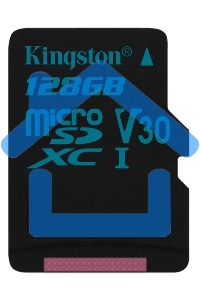 Флеш карта microSDHC 128Gb microSDXC Kingston <SDCS2/128Gb> Class10 UHS-I Canvas Select up to 100Mb/s с адапт.