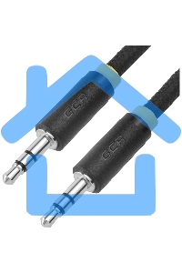 Кабель аудио Greenconnect0.5m jack 3,5мм/jack 3,5мм, нейлон, черный, желтая окантовка, ультрагибкий, 28 AWG, M/M, Premium, экран, стерео(GCR-AVC8114-0.5m)