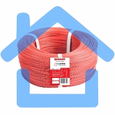 Провод ПГВА Rexant 1х0.75 мм², Cu, красный, бухта 200 м