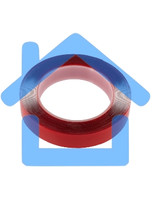 Двухсторонний скотч Rexant, прозрачный, на акриловой основе, 20 мм, ролик 5 м