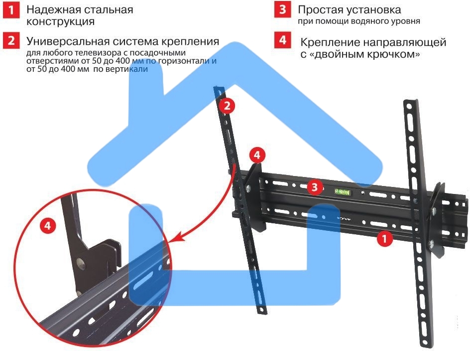 Кронштейн для телевизора Arm Media PLASMA-4 new черный 22
