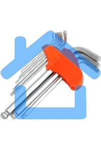 Набор ключей PATRIOT SKH-9L, шестигранные с шаром, длинные, 1,5-10мм, CRV, 9 шт