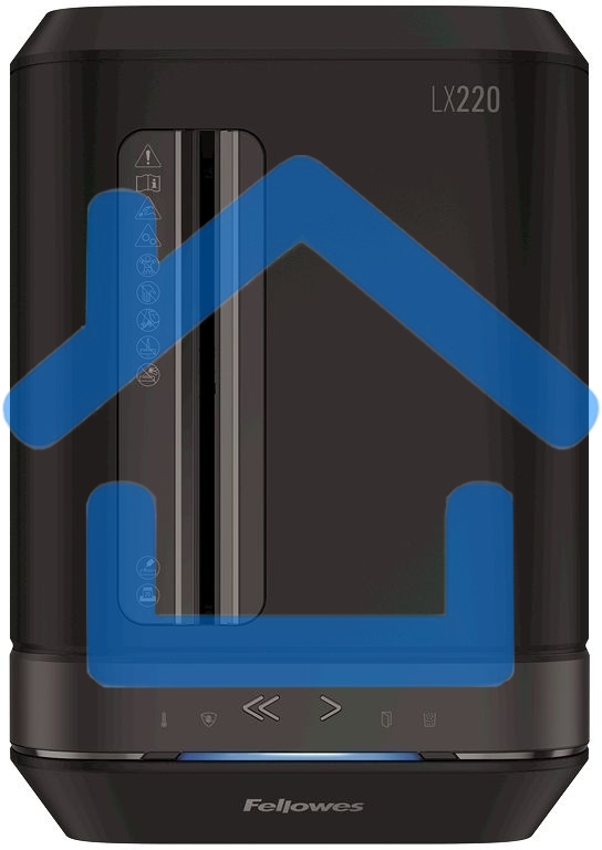 Шредер Fellowes PowerShred LX220 черный (секр.P-4)/перекрестный/20лист./30лтр./скрепки/скобы/пл.карты