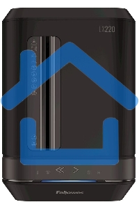 Шредер Fellowes PowerShred LX220 черный (секр.P-4)/перекрестный/20лист./30лтр./скрепки/скобы/пл.карты