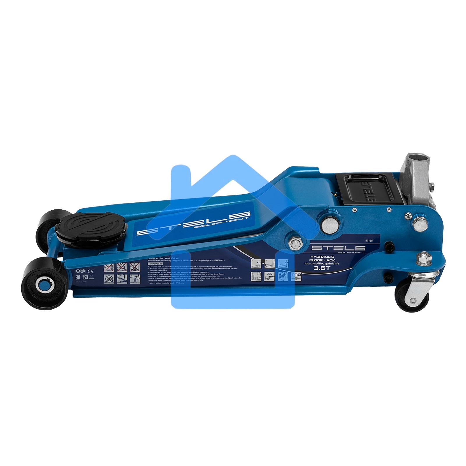 Домкрат STELS 51135гидравлический подкатной быстрый подъем 3.5т low profile quick lift 100-565мм
