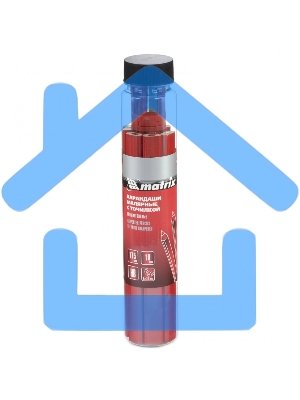 Набор карандашей Matrix малярных прямоугольных с точилкой в тубе, 175мм 10шт