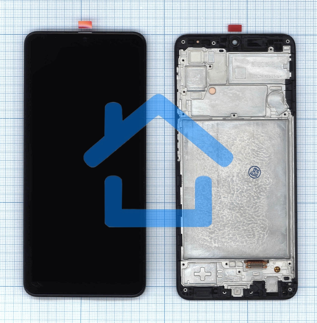 Дисплей для Samsung Galaxy A22 SM-A225F в сборе с тачскрином и рамкой (INCELL) черный