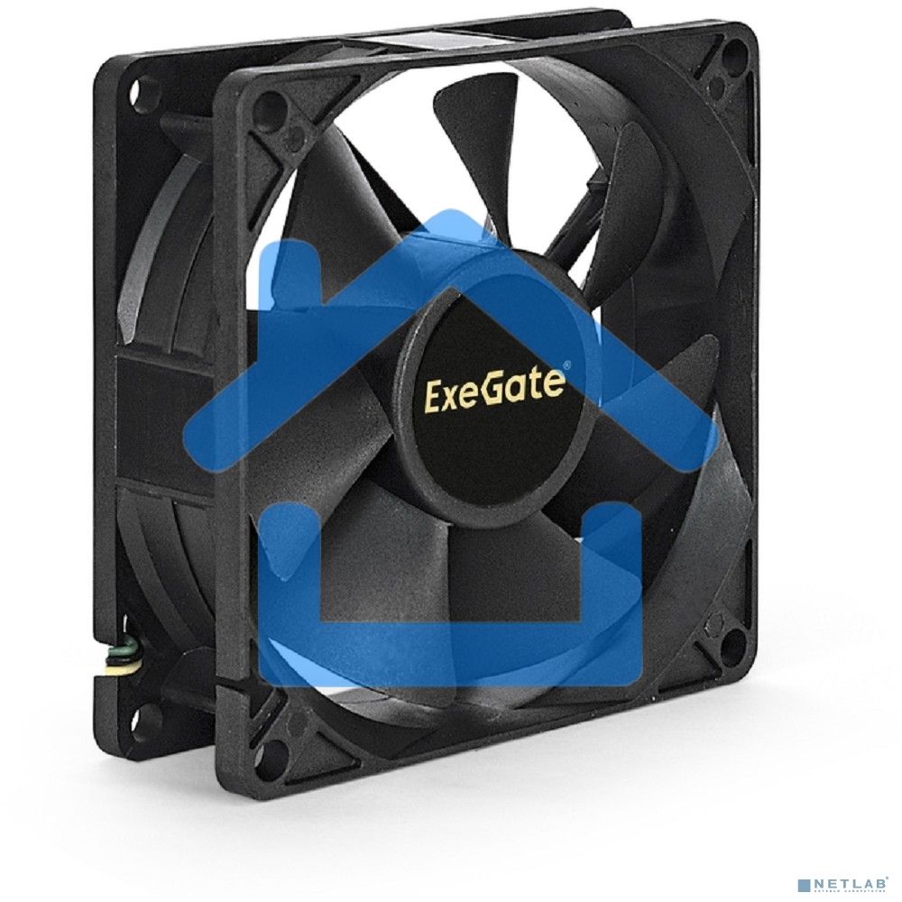 Вентилятор для корпуса ExeGate EX08025S3P черный, 80 мм, 2200 об/мин, 22.5 дБ, 3 pin
