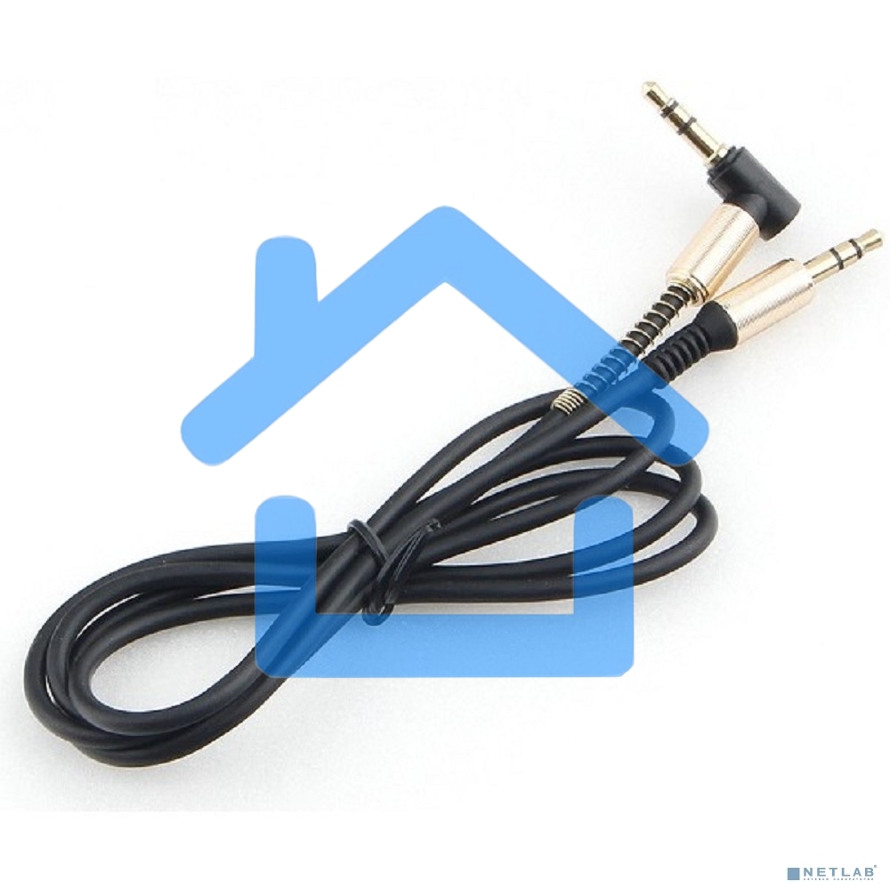 Кабель Cablexpert аудио 90˚ CCAB-02-35MML-1MB. 3.5 Jack (M)/3.5 Jack (M), черный, 1м, блистер