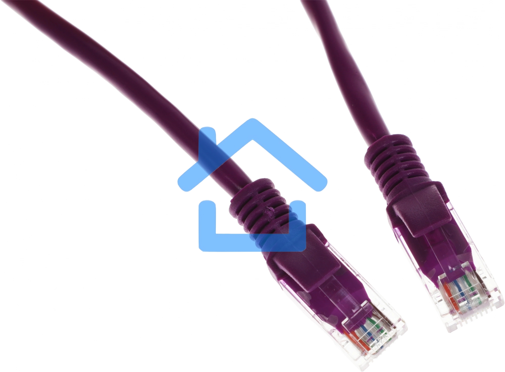 Патч-корд UTP Cablexpert кат.5e, 0.5м, литой, многожильный, фиолетовый