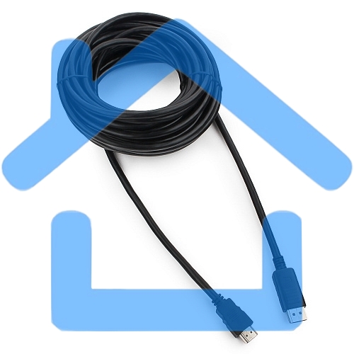 Кабель CablexpertDisplayPort->HDMI, 10м, 20M/19M, черный, экран, пакет