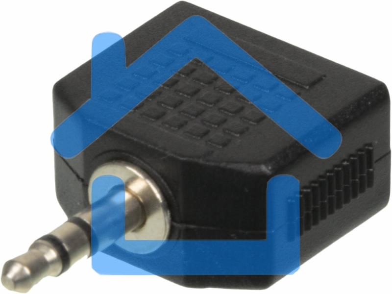 Адаптер аудио Ningbo JAAA095-B 2xJack 3.5 (f)/Jack 3.5 (m) черный