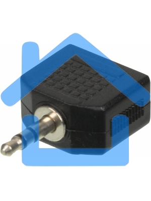 Адаптер аудио Ningbo JAAA095-B 2xJack 3.5 (f)/Jack 3.5 (m) черный