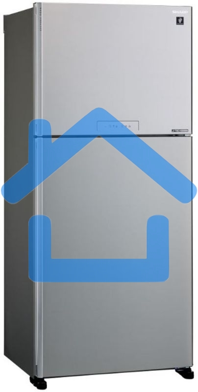 Холодильник Sharp SJ-XG55PMSL серебристый двухкамерный 394/162 л морозилка сверху