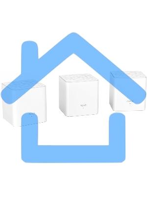 Двухдиапазонная Wi-Fi Mesh система Tenda nova MW3 (3 роутера) АС1200, 2 порта fast ethernet RJ45