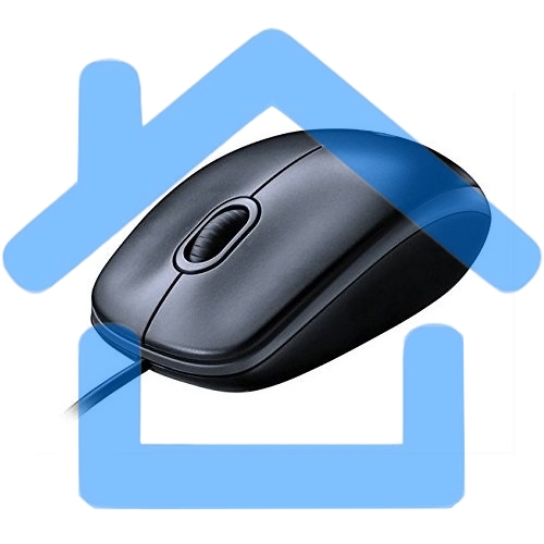 Мышь проводная Logitech M100/100R DARK/GREY (темно-серая/черная), 1000 dpi, USB, кнопки - 3