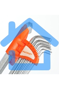 Набор ключей PATRIOT SKH-9L, шестигранные с шаром, длинные, 1,5-10мм, CRV, 9 шт