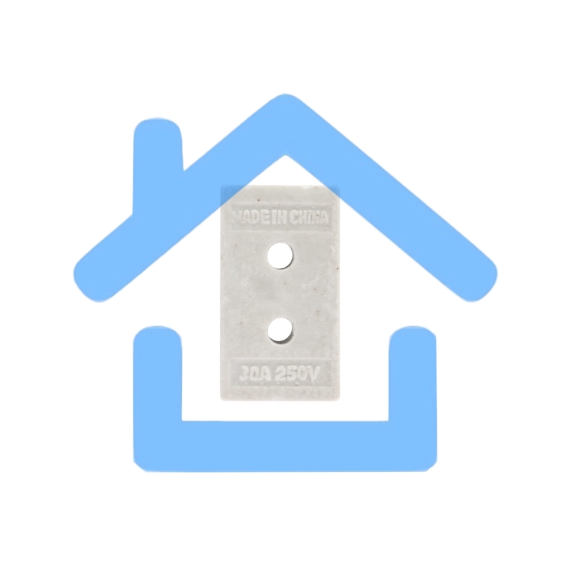 Клемма керамическая винтовая 12 мм² 3 пары контактов с крепежным отверстием (45 шт./уп.) Rexant