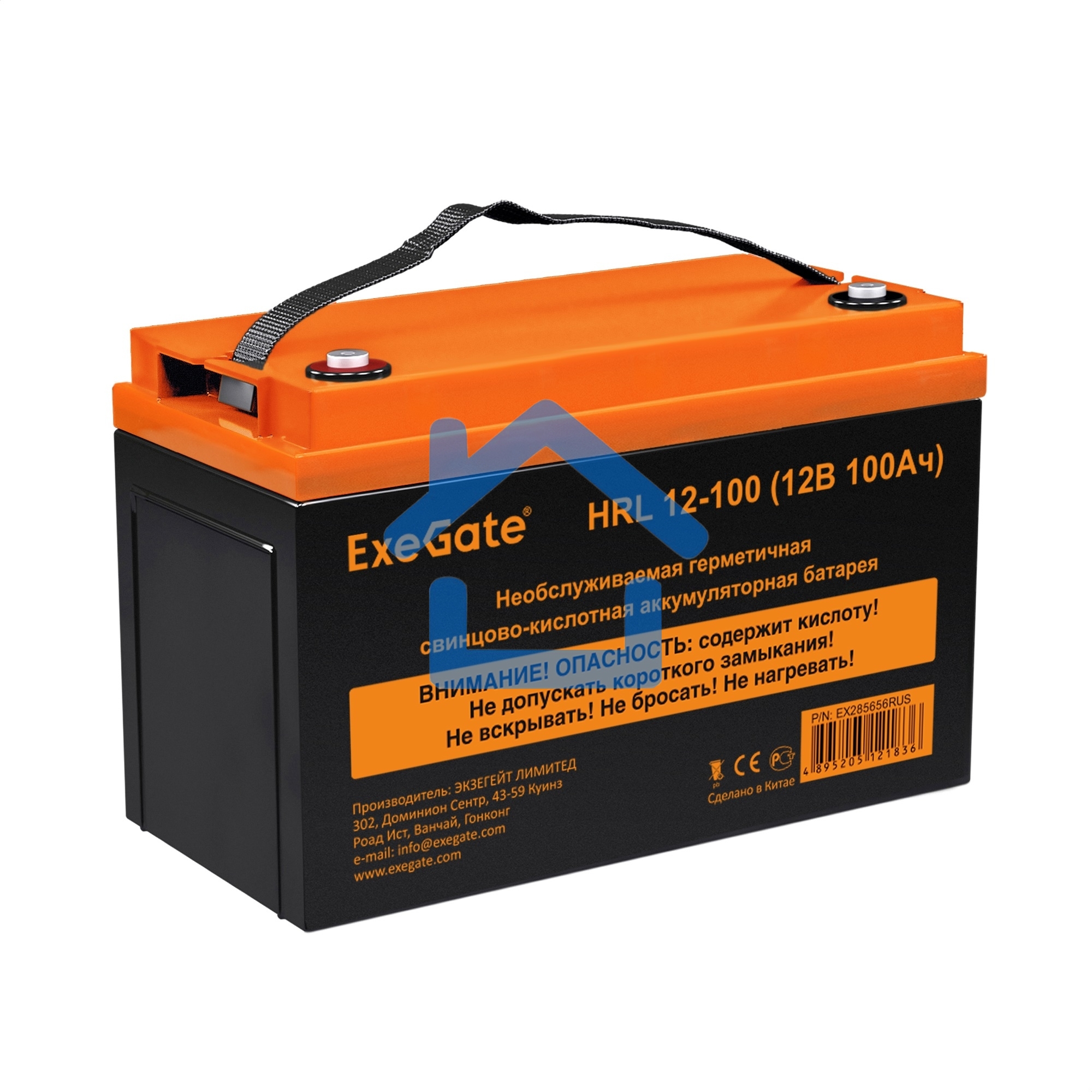 Аккумуляторная батарея ExeGate EX285656RUS HRL 12-100 (12V 100Ah, под болт М6)