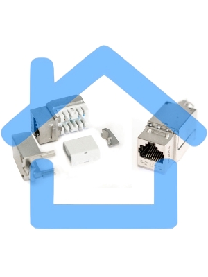 Вставка Keystone Jack KJNE-8P8C-C5e-90-SH-F-WH RJ-45(8P8C),кат.5e,экран.,110 IDC,зад.с пом.NE-TOOL,белая 46659 Hyperline