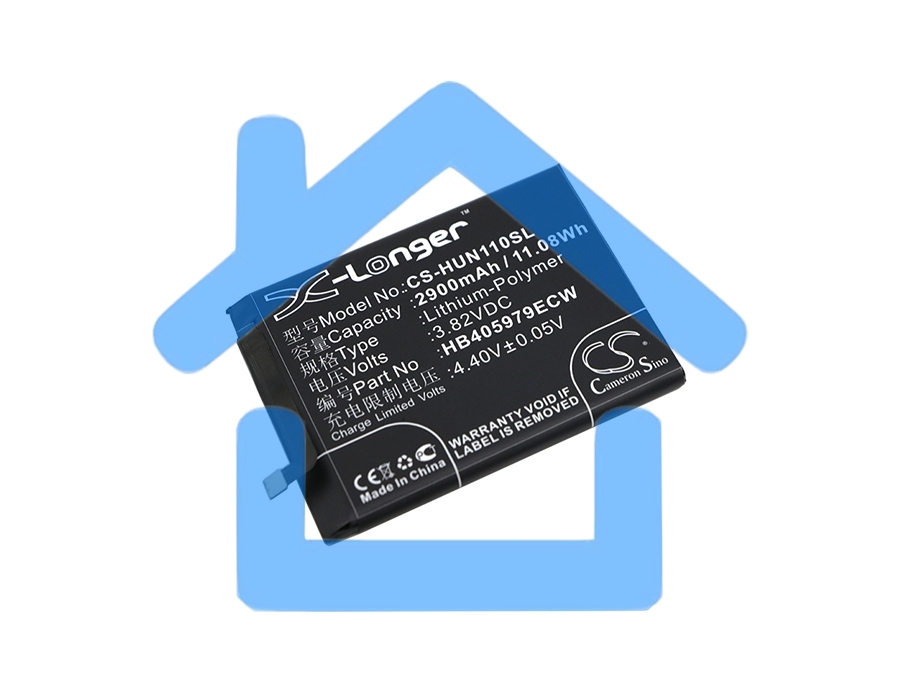 Аккумулятор CameronSino CS-HUN110SL HB405979ECW для Huawei Nova 3.82V / 2900mAh / 11.08Wh